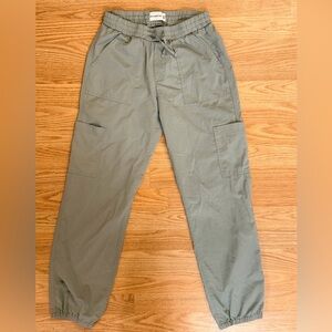 Abercrombie Kids Girls Olive Green Cargo Jogger Pants size 13/14